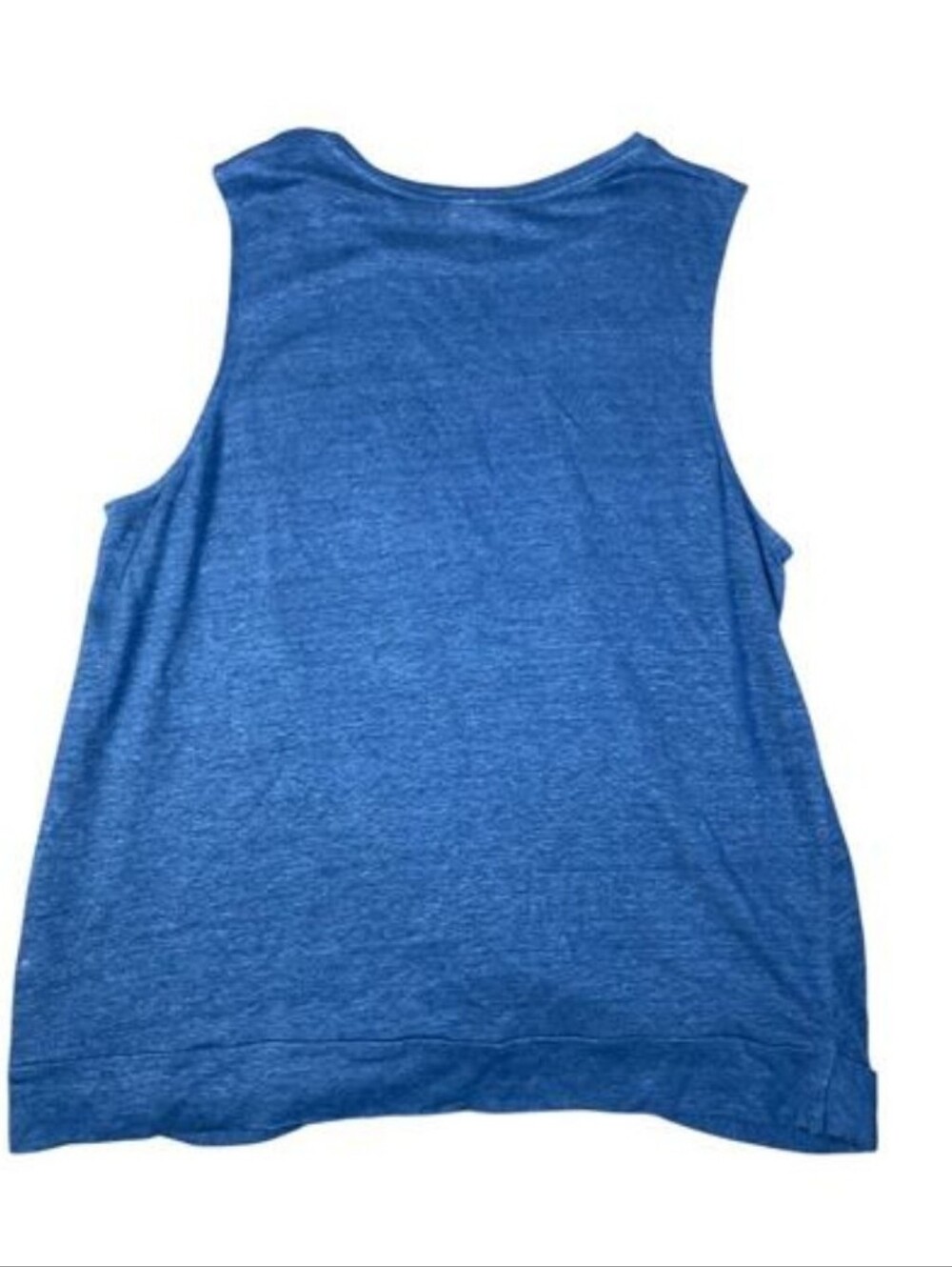 J.JILL LOVE LINEN Dark Blue Draped Twist Front Hem Sleeveless Tank Top Size XL - Picture 4 of 8